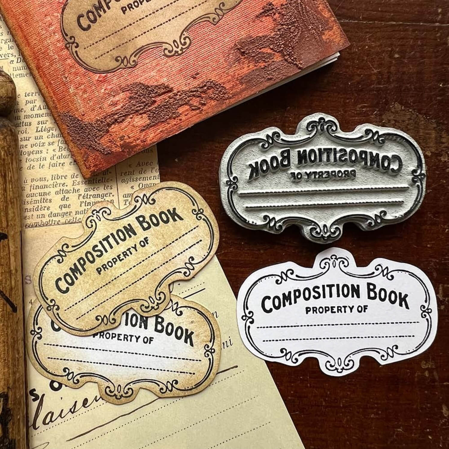 MIC MOC Rubber Stamp – Composition Book Label