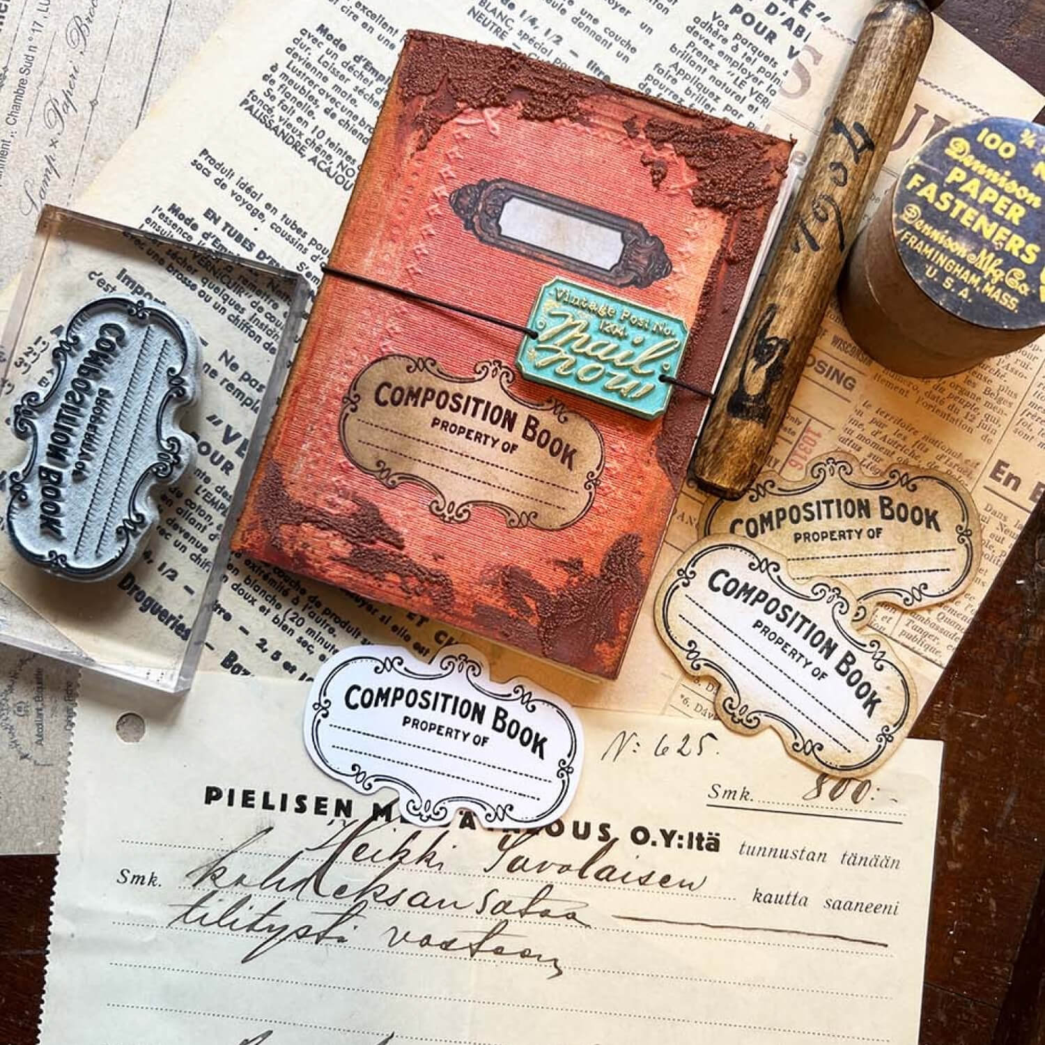 MIC MOC Rubber Stamp – Composition Book Label