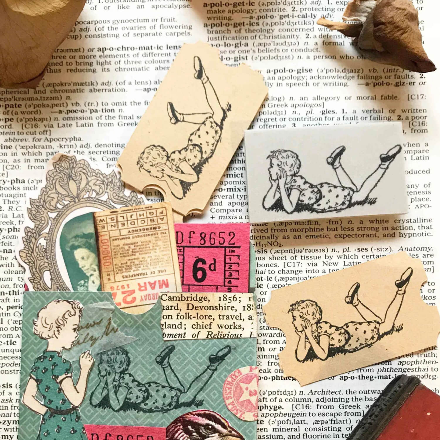 MIC MOC Rubber Stamp – Daydreaming Girl
