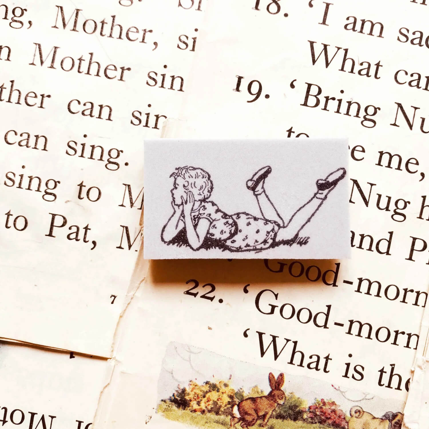 MIC MOC Rubber Stamp – Daydreaming Girl