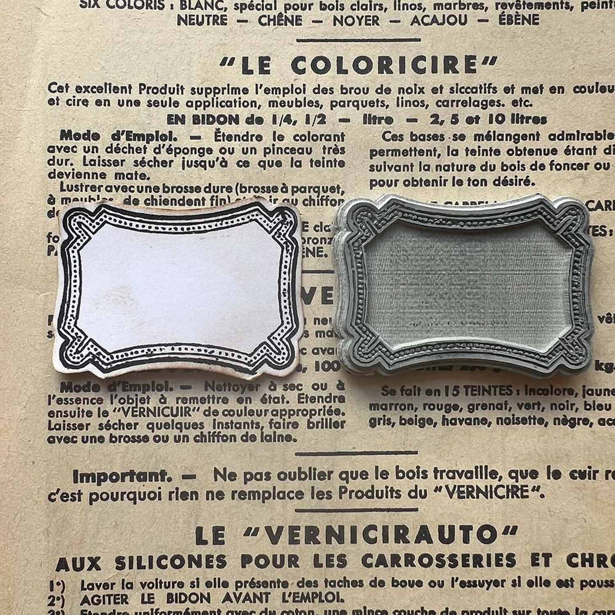 MIC MOC Rubber Stamp – Vintage Blanc Frame
