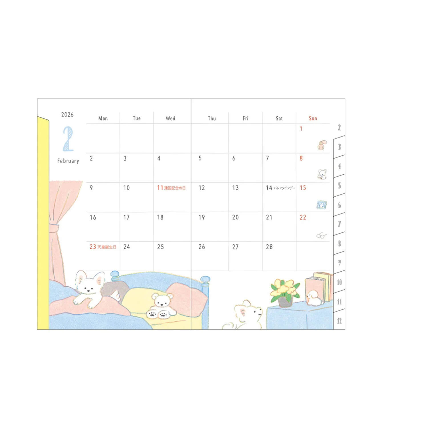 Midori 2026 Pocket Diary B7 Mini - Dogs