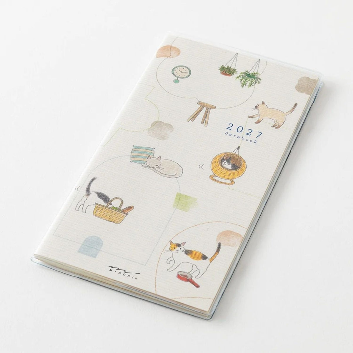 Midori 2027 B6 Slim Monthly Pocket Diary - Cats