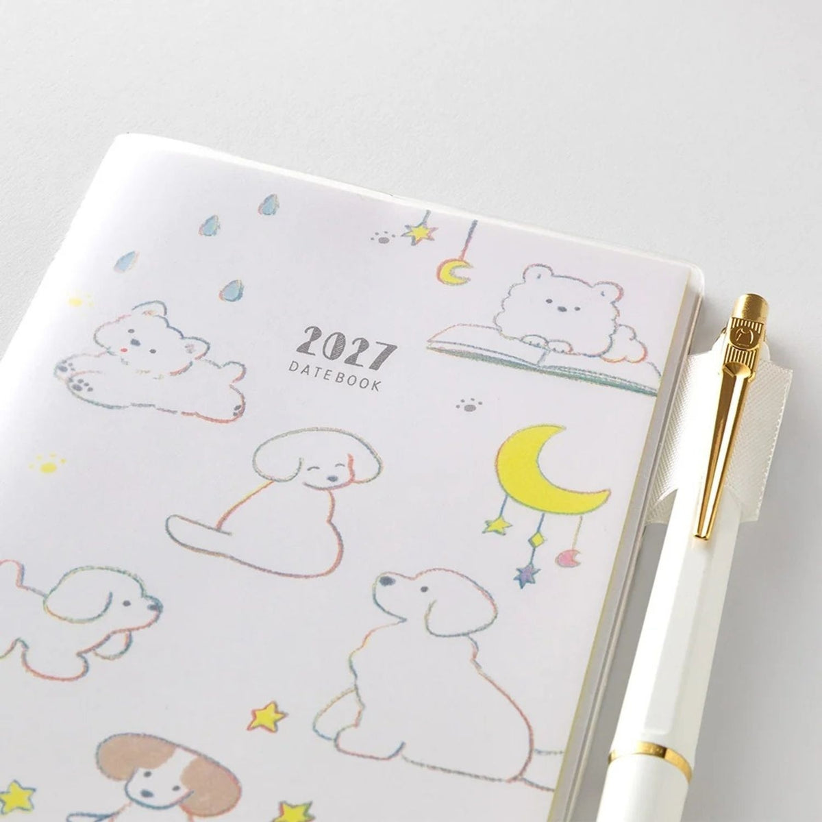 Midori 2027 B6 Slim Monthly Pocket Diary - Dogs