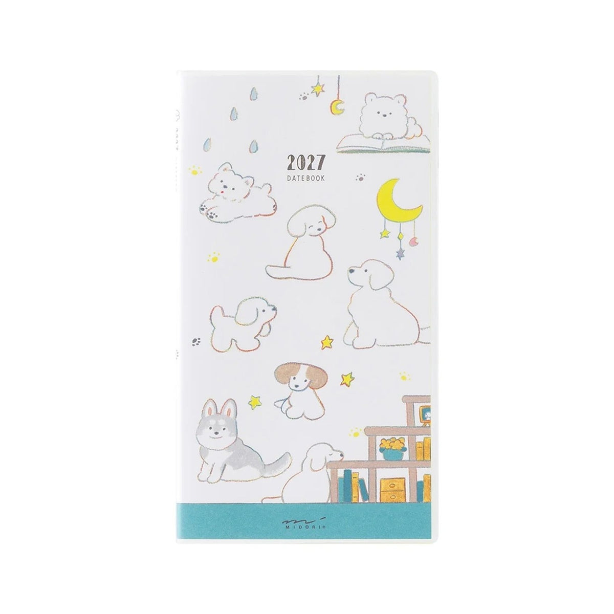 Midori 2027 B6 Slim Monthly Pocket Diary - Dogs