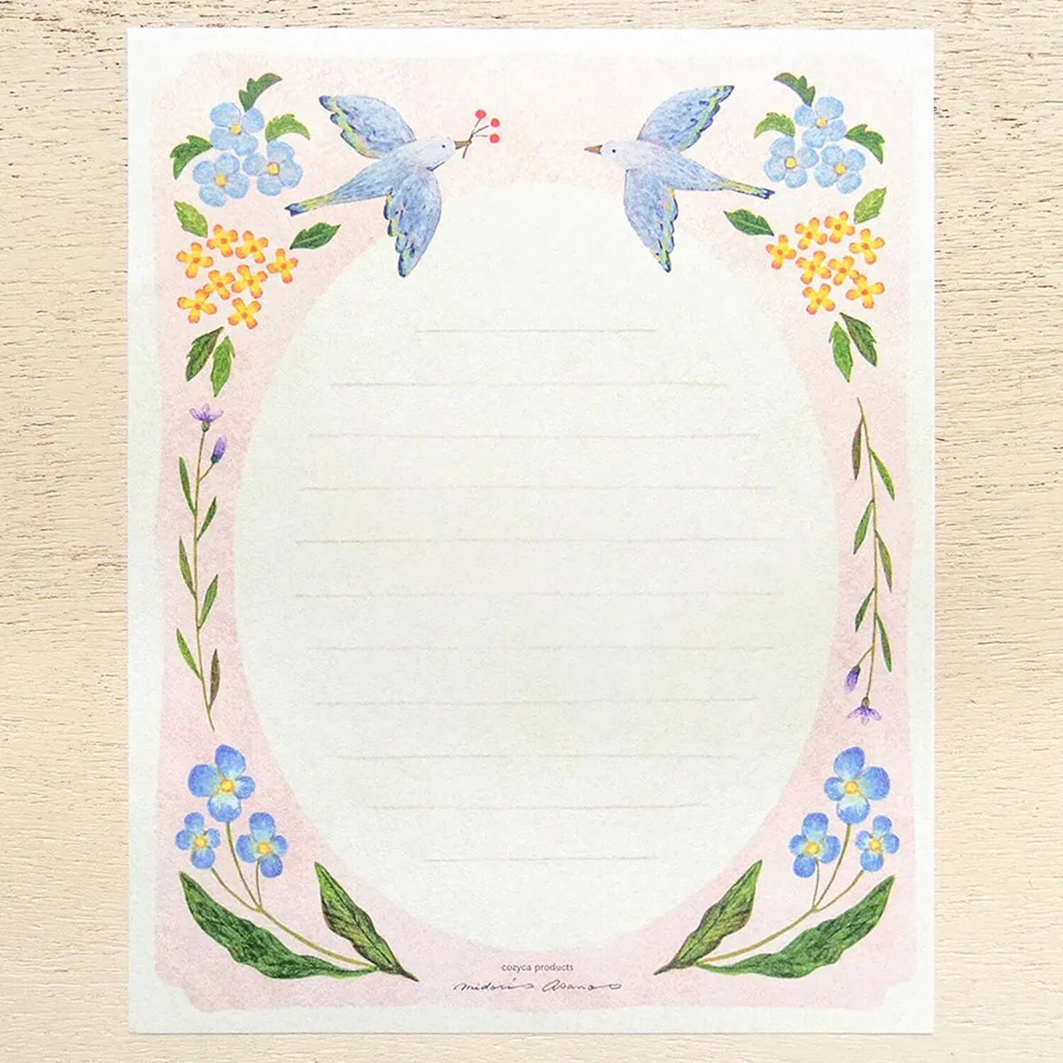 Midori Asano Letter Set – Flower Birds