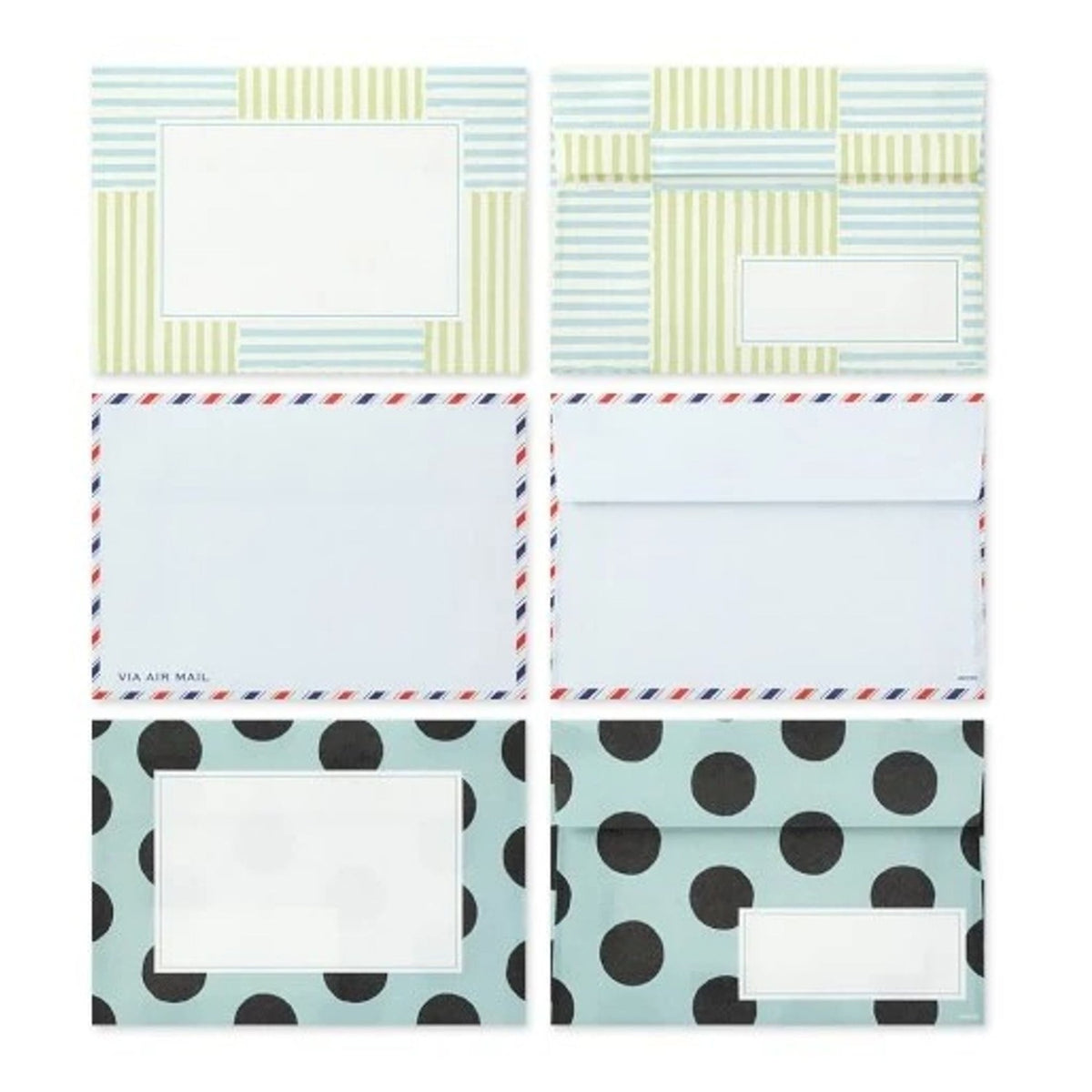 Midori Letter Set - Assorted Envelopes, Red