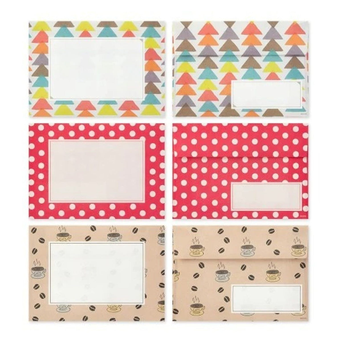 Midori Letter Set - Assorted Envelopes, Red
