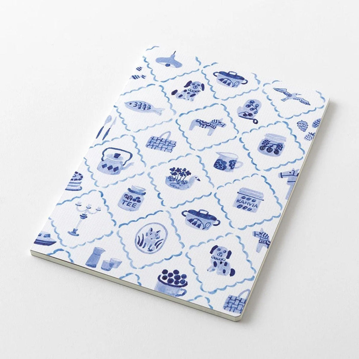Midori Yuru Log B6 Dot Grid Notebook - Blue Nordic