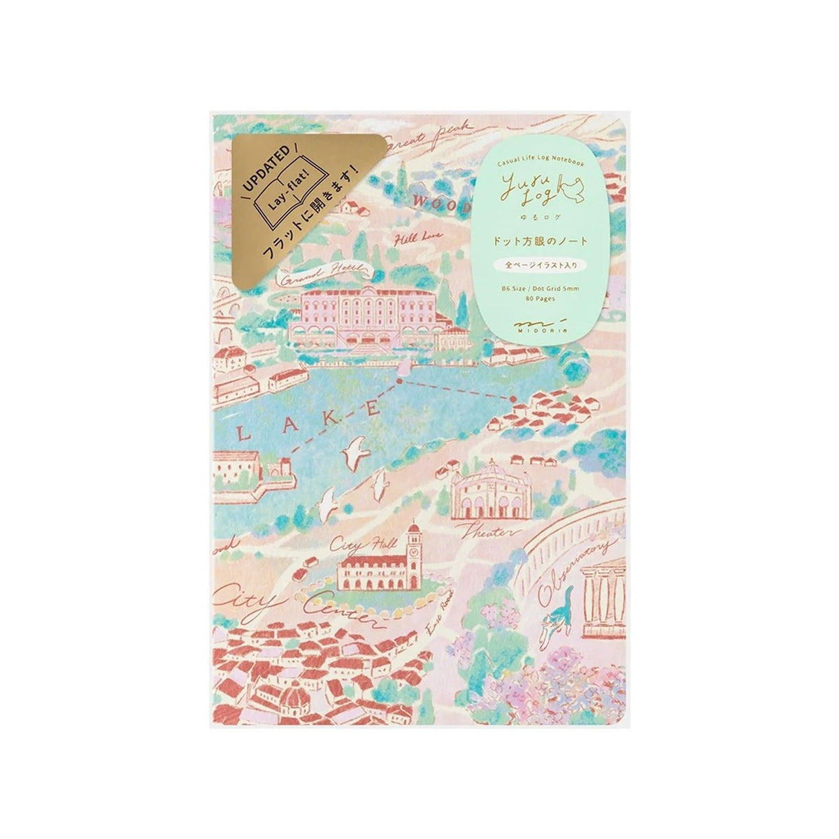 Midori Yuru Log B6 Dot Grid Notebook - Travel and Hotels