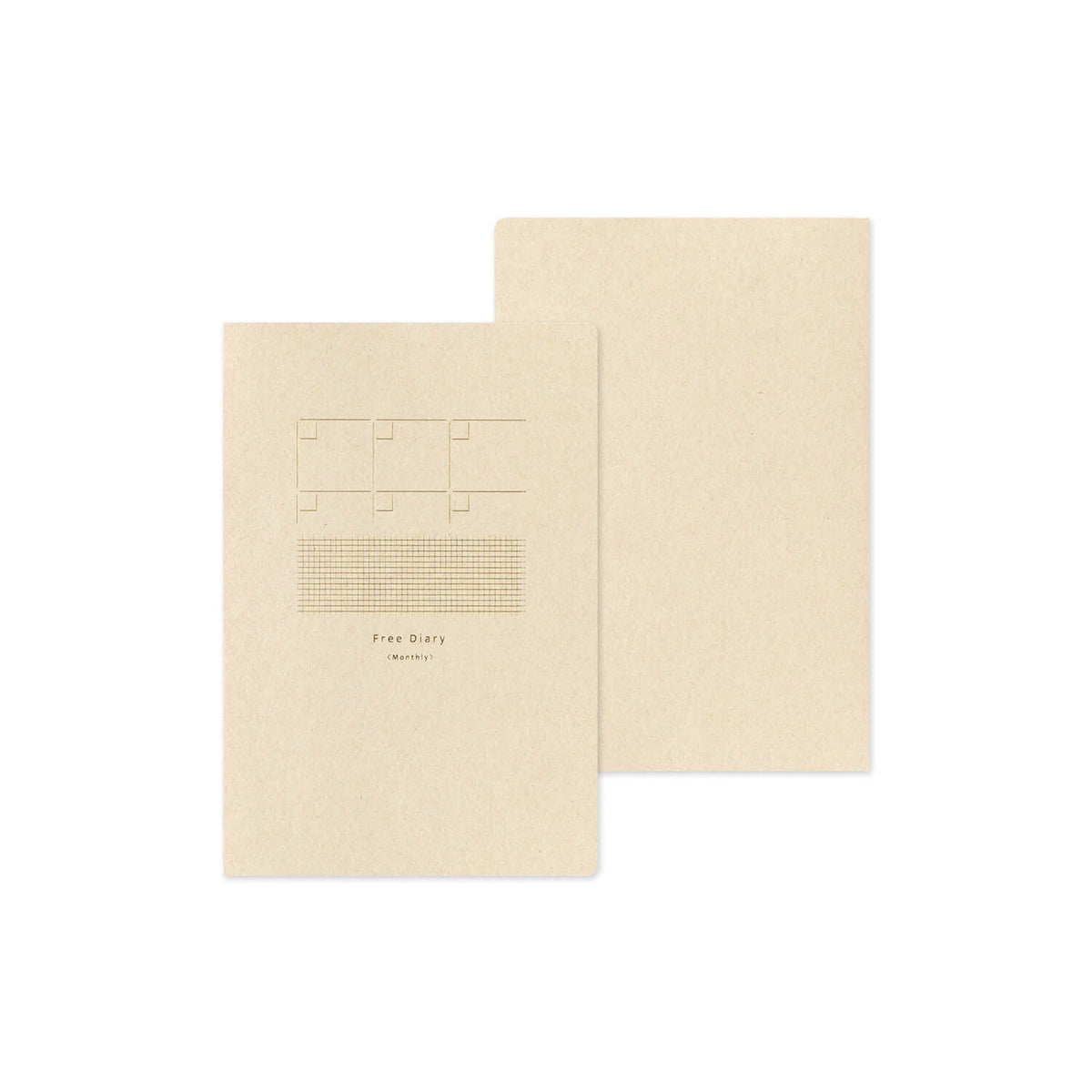 Midori Yuru Log B6 Notebook - Free Monthly Diary and Grid