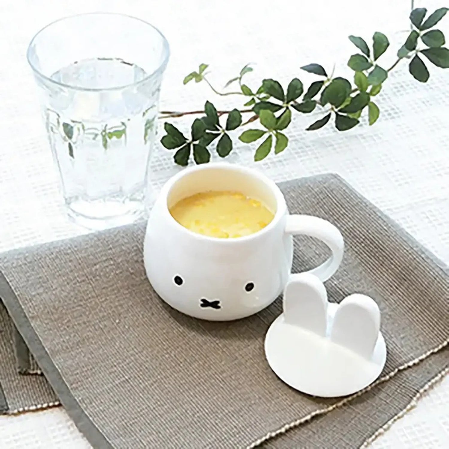 Miffy Ceramic Mug with Ear Lid – White