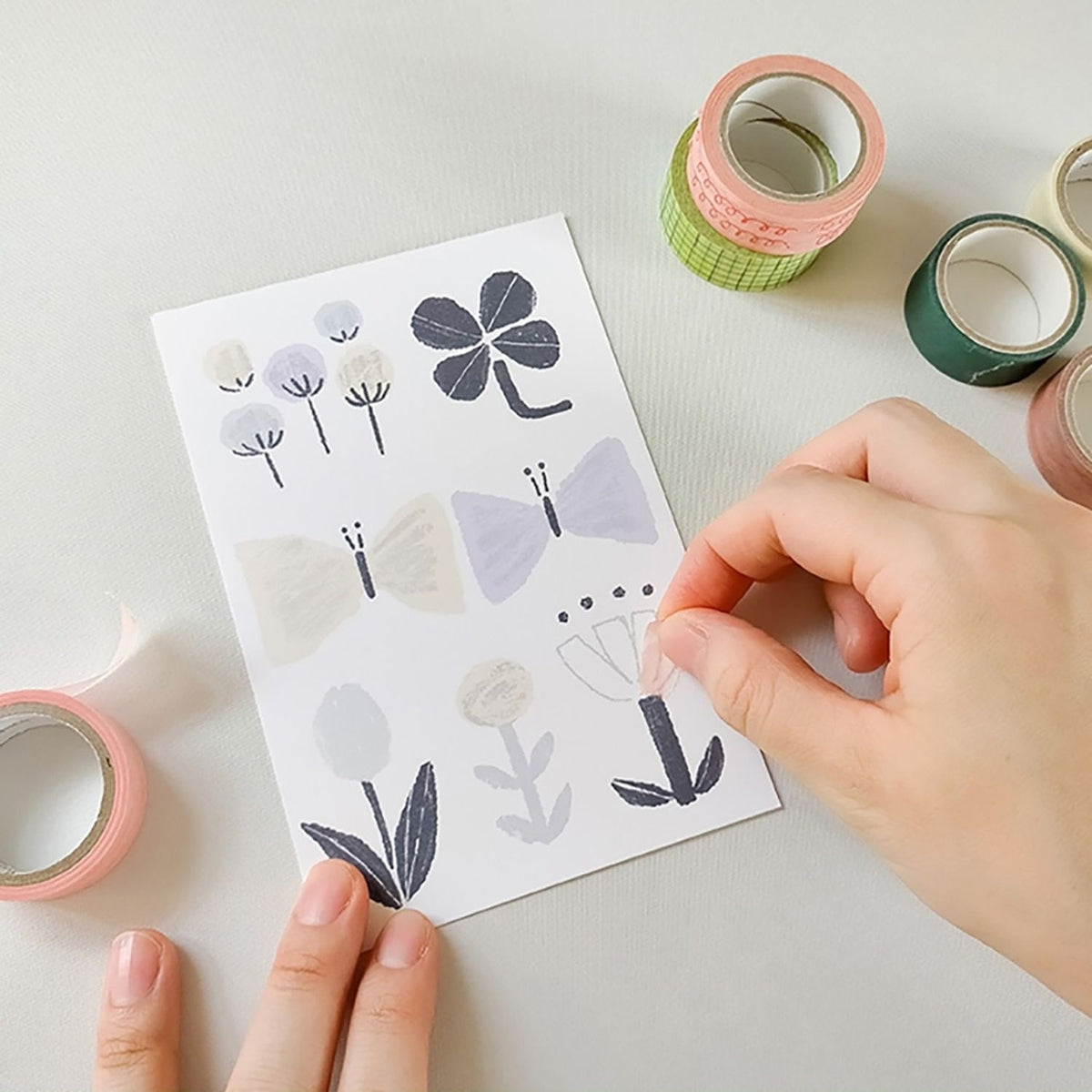 Miki Tamura Card Set – Torn-Paper Collage
