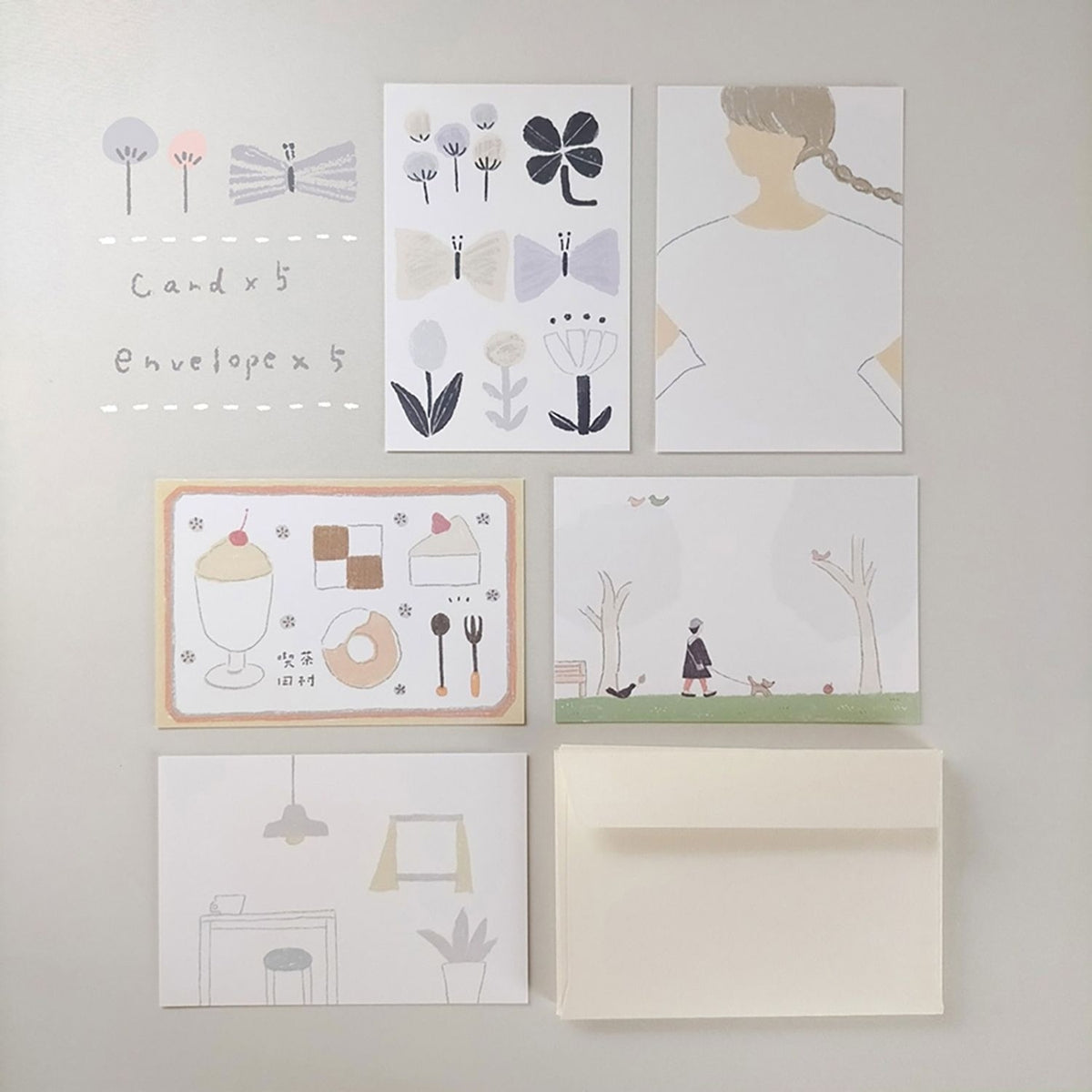 Miki Tamura Card Set – Torn-Paper Collage