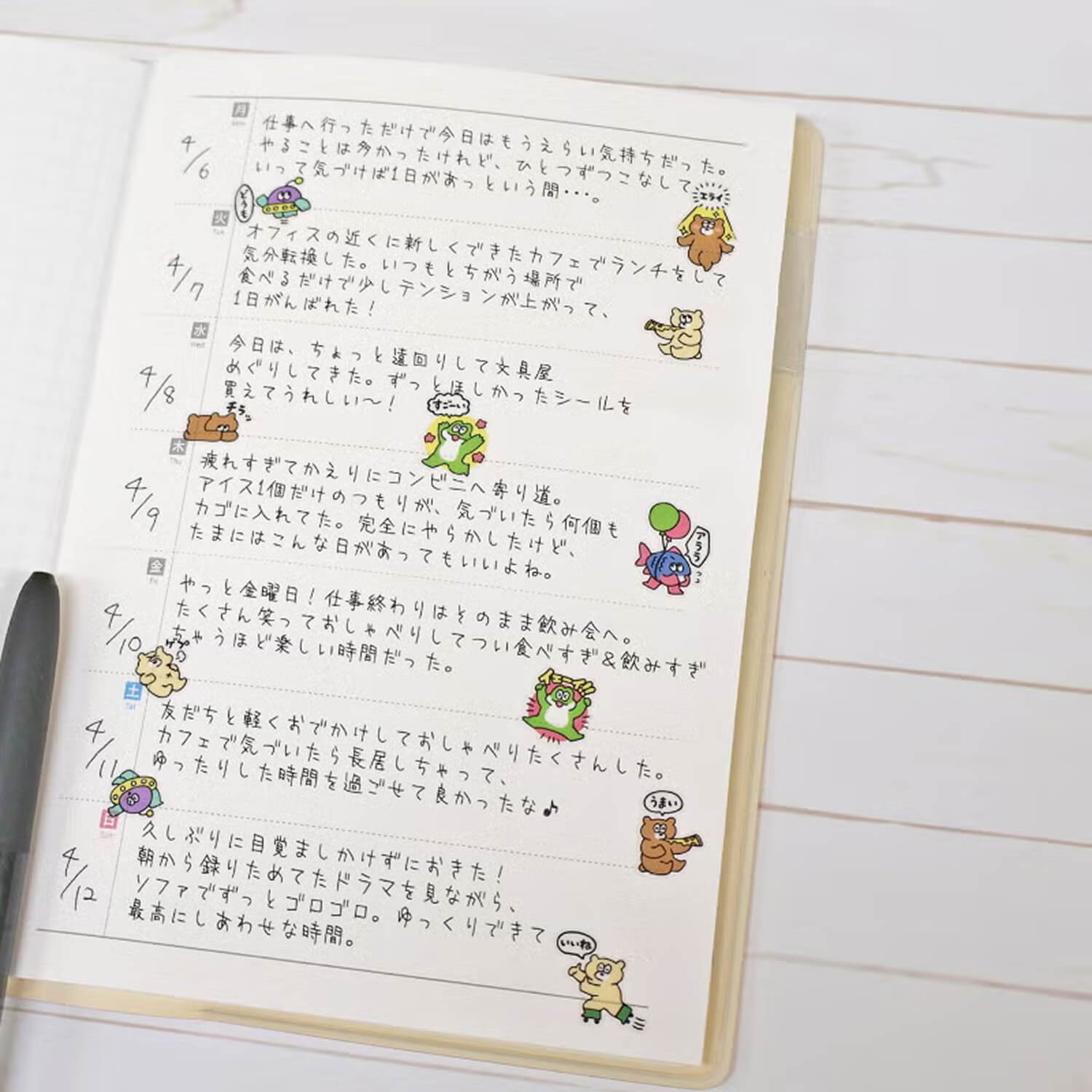 Mind Wave More Hitokoto Sticker Sheet - Bears