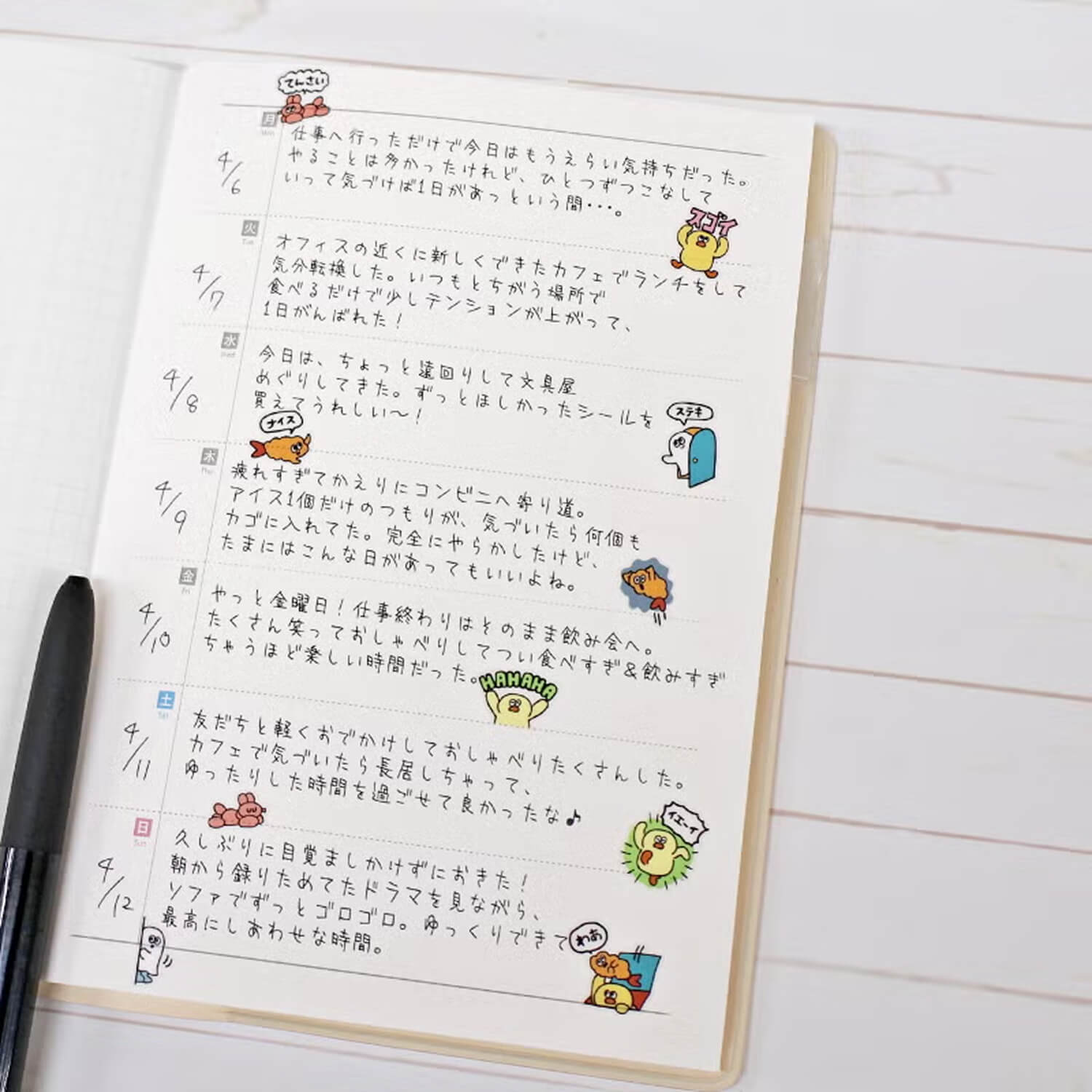 Mind Wave More Hitokoto Sticker Sheet - Chickens