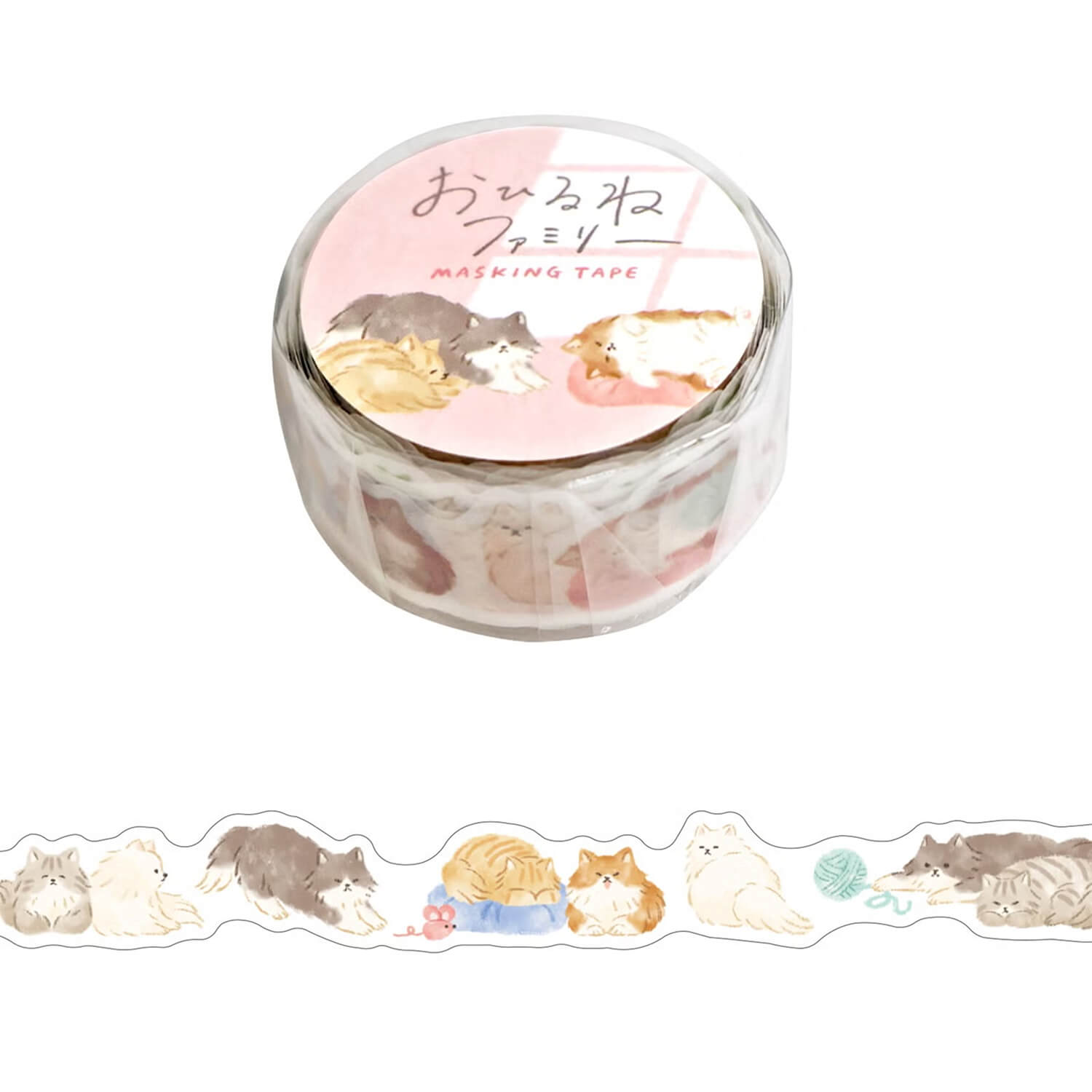 Mind Wave Naptime Family Die-Cut Masking Tape - Nekozaki Family