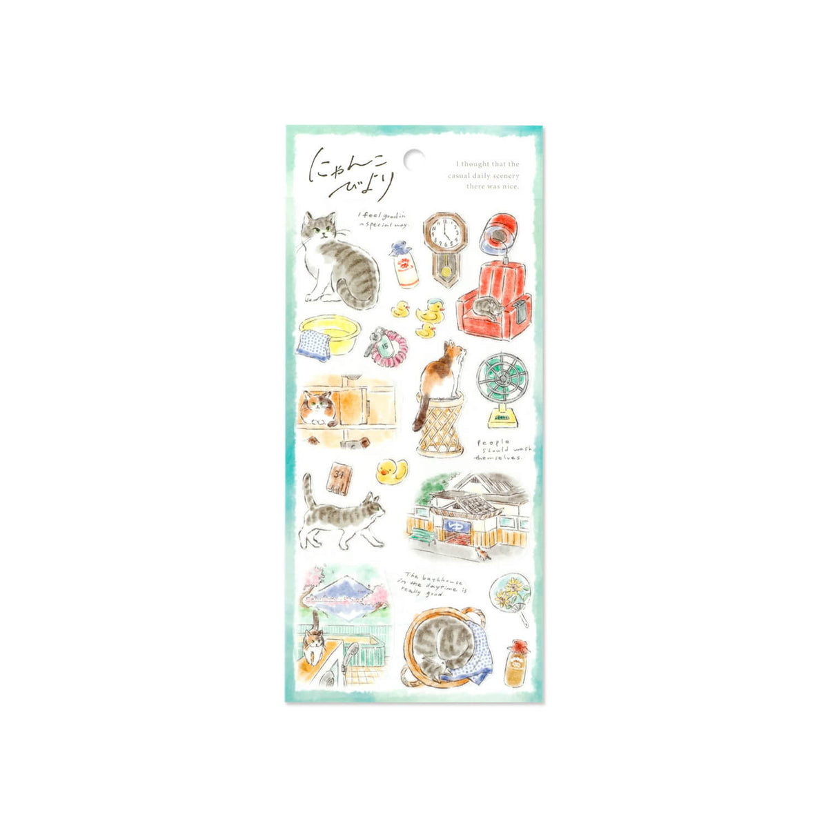 Mind Wave Nyanko Biyori Sticker Sheet – Public Bath