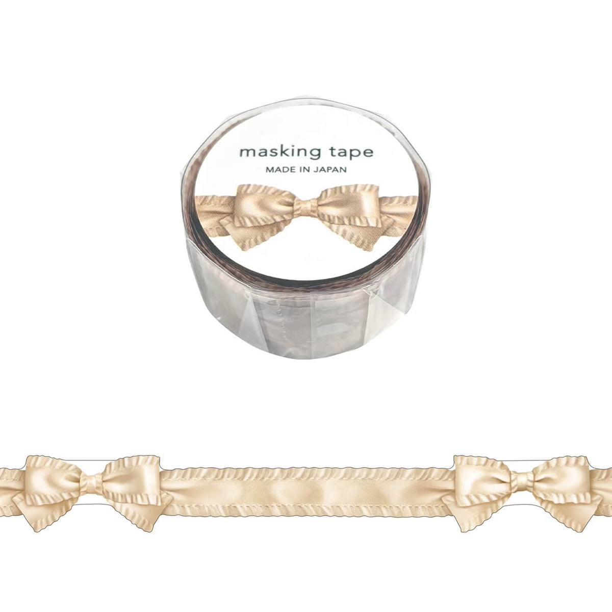 Mind Wave Ribbon Die-Cut Masking Tape – Satin Beige