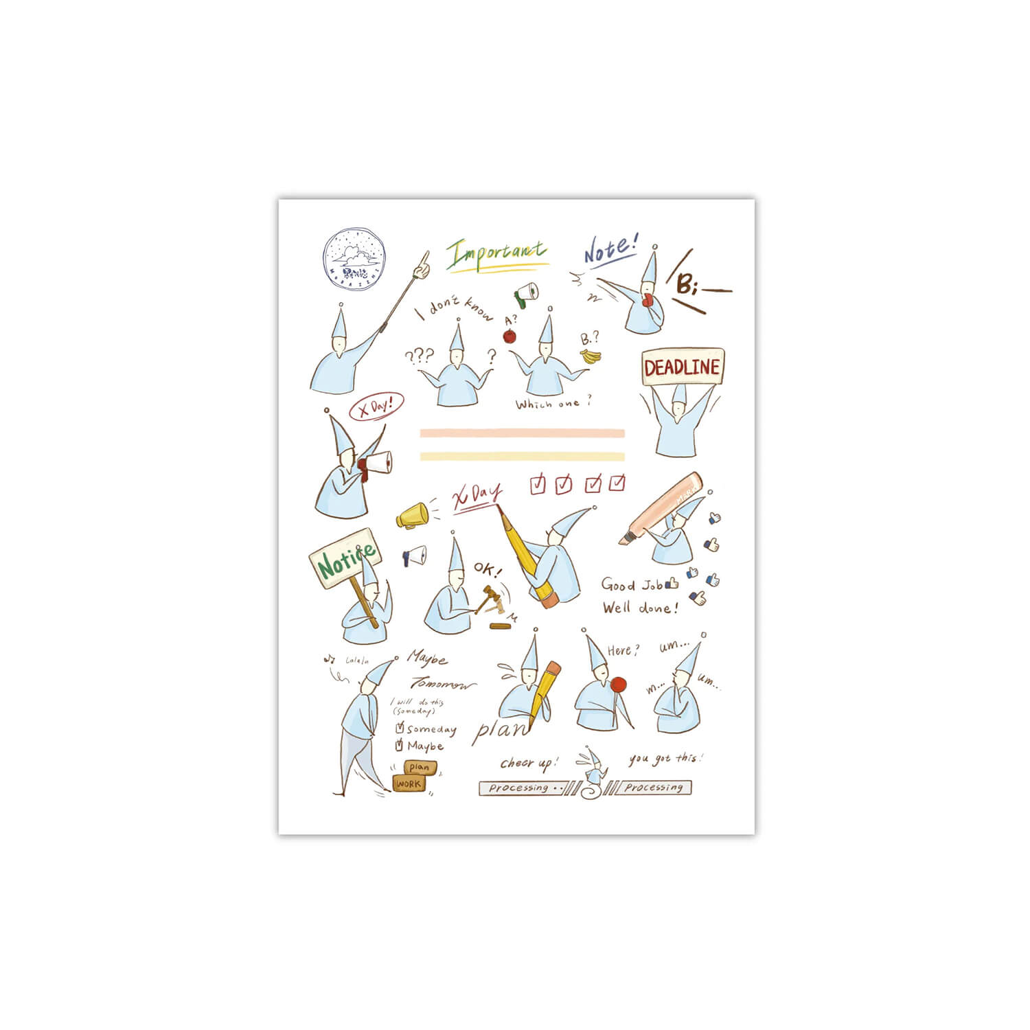 Modaizhi Print-On Stickers – Task Reminder Series