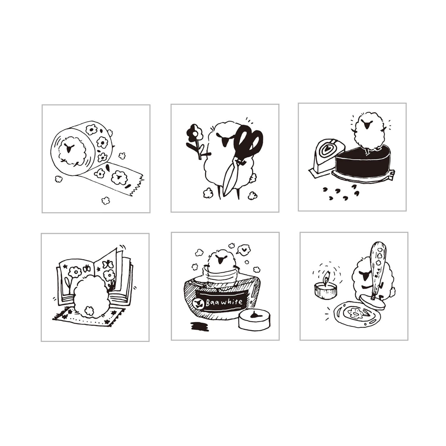 Modaizhi Stamp Set – Stationery Sheep