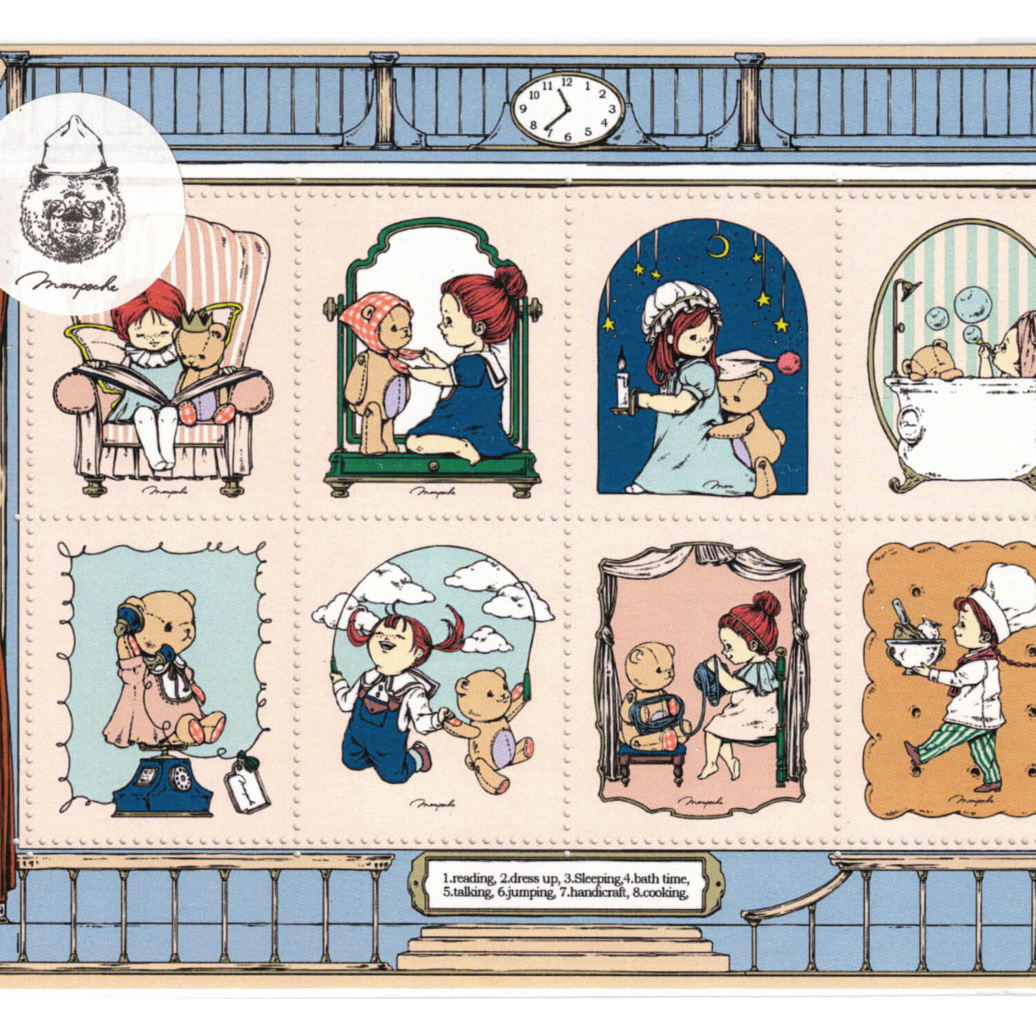 Monpoche Stamp Stickers – Dolls