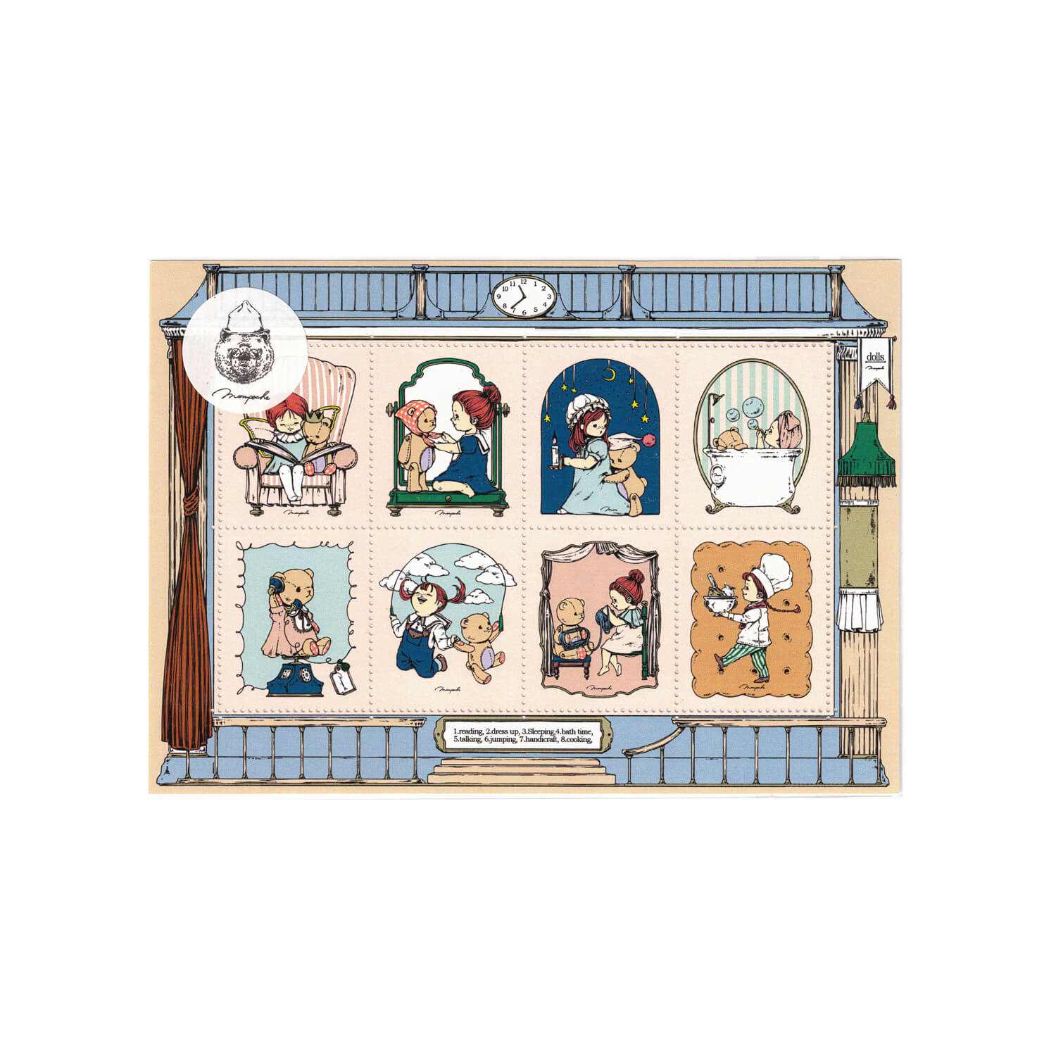 Monpoche Stamp Stickers – Dolls