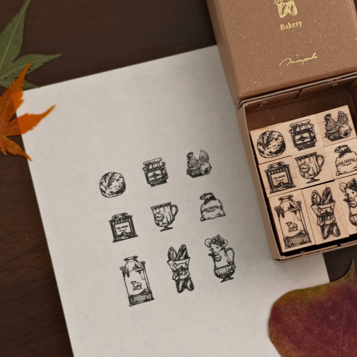 Monpoche Wood Stamp Set – Bakery