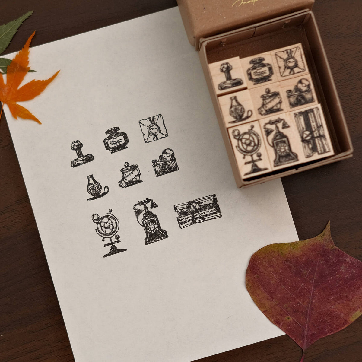 Monpoche Wood Stamp Set – Stationery