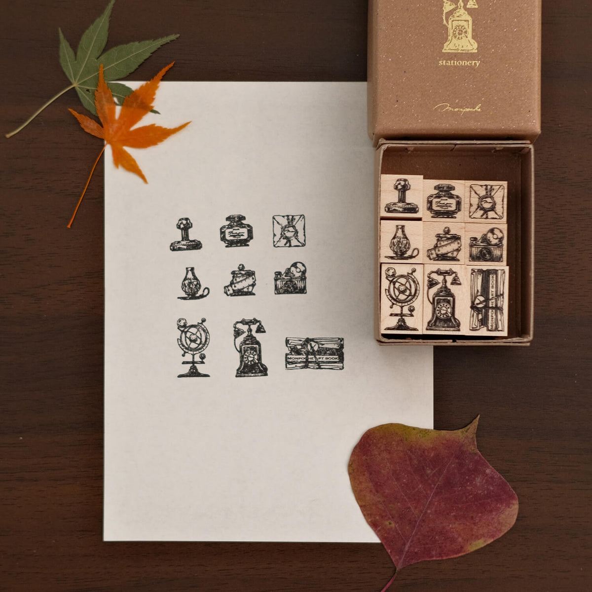 Monpoche Wood Stamp Set – Stationery