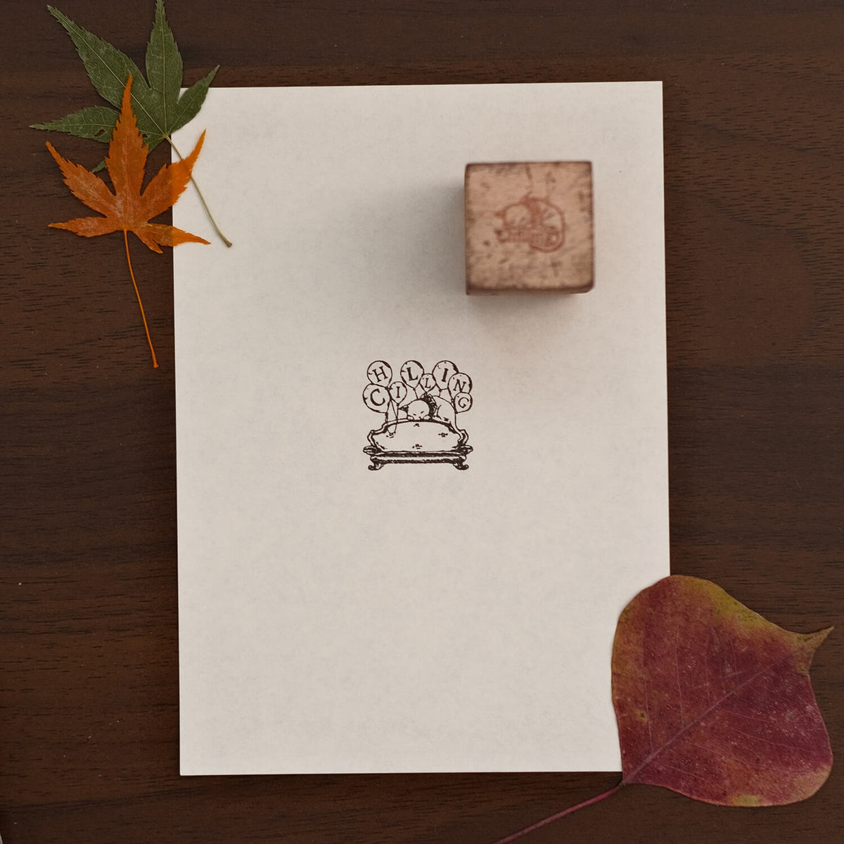 Monpoche Wood Stamp – Chilling