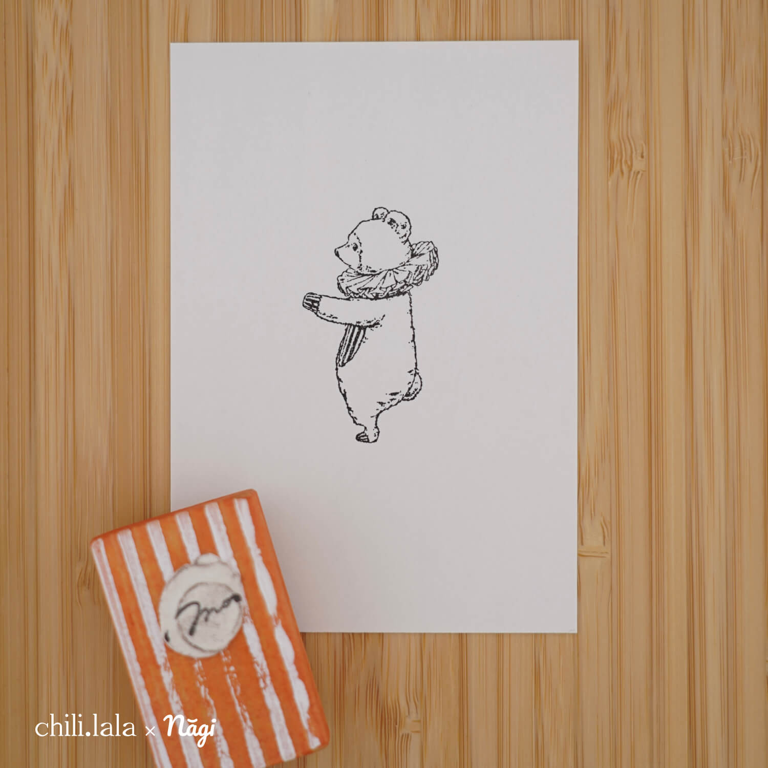 Monpoche Wood Stamp – Circus Bear