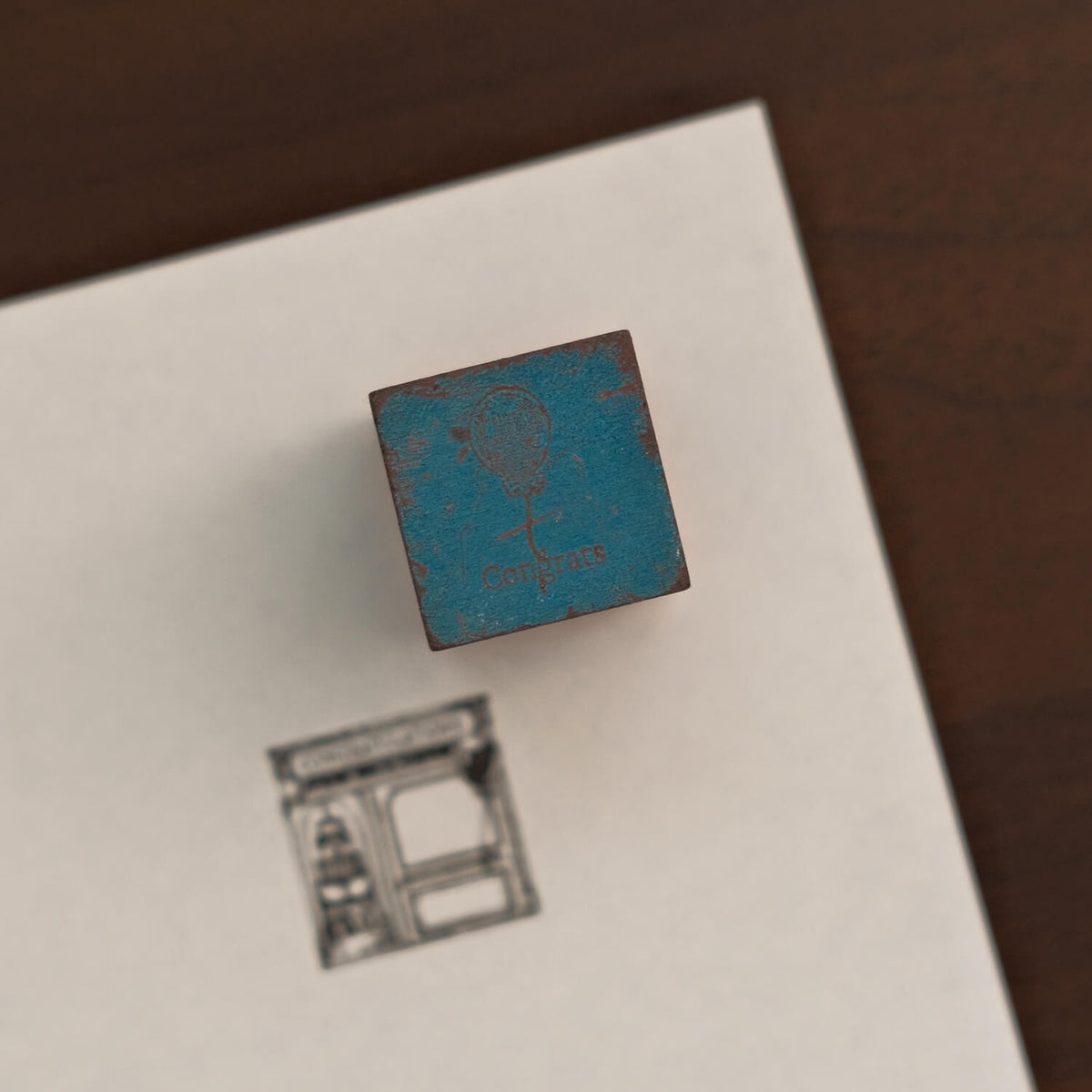 Monpoche Wood Stamp – Congratulations