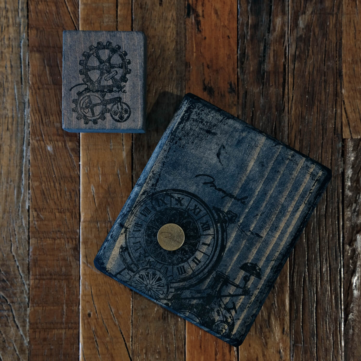 Monpoche Wood Stamp – Cuckoo Clock Gears