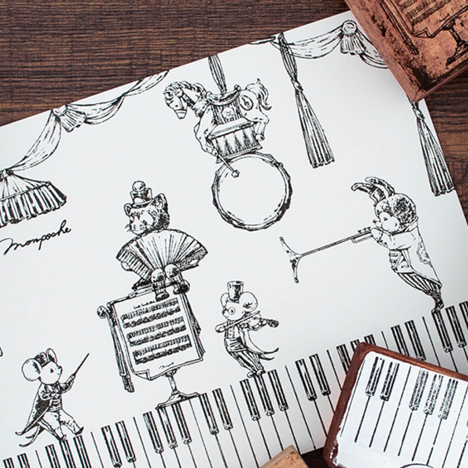 Monpoche Wood Stamp – Drum
