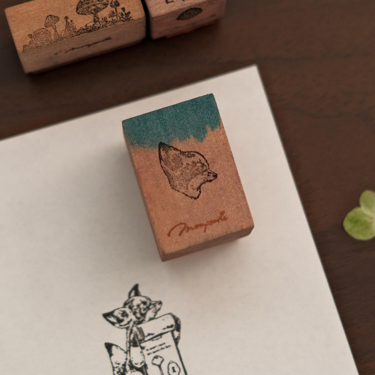Monpoche Wood Stamp – Forest Keeper (Fox)