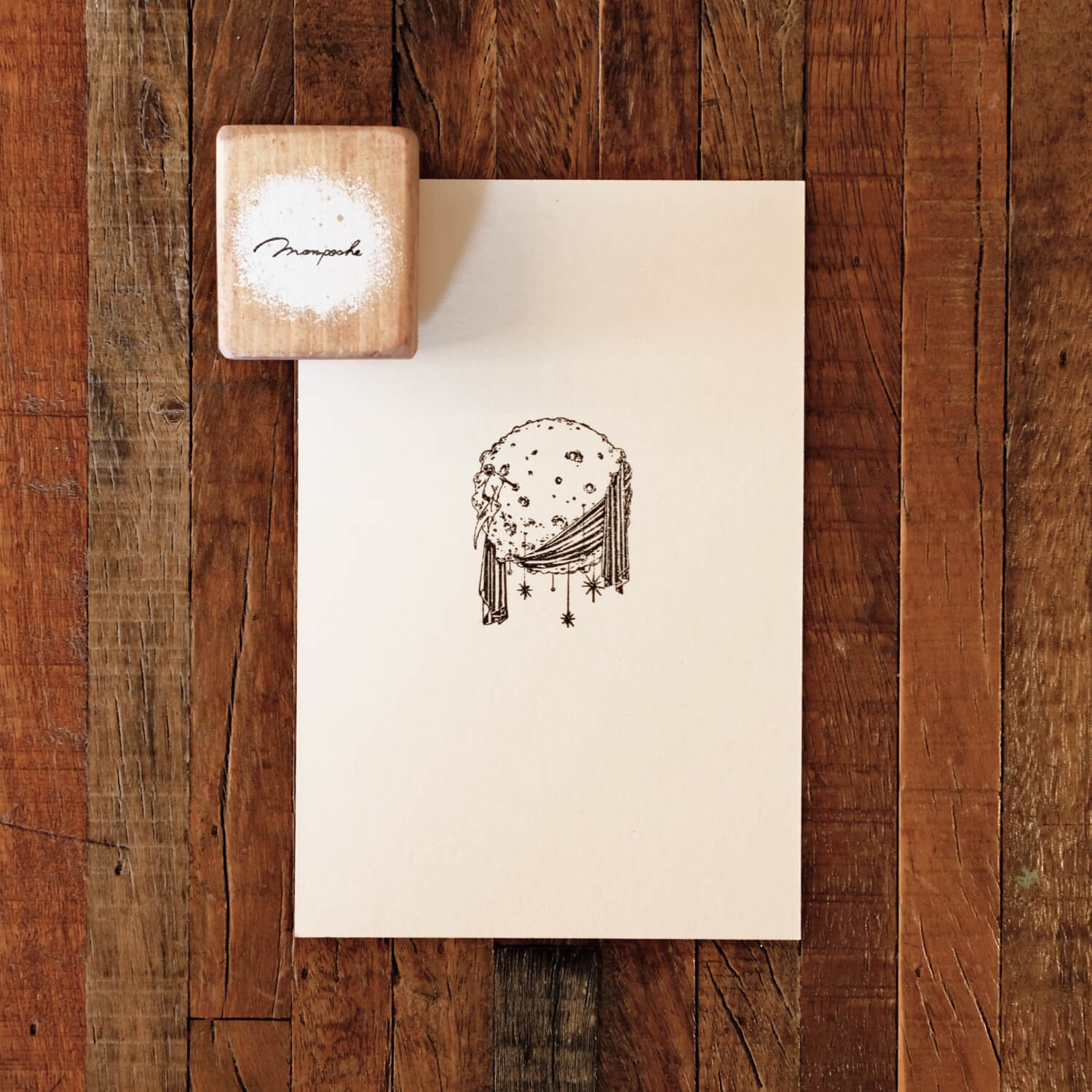 Monpoche Wood Stamp – Full Moon