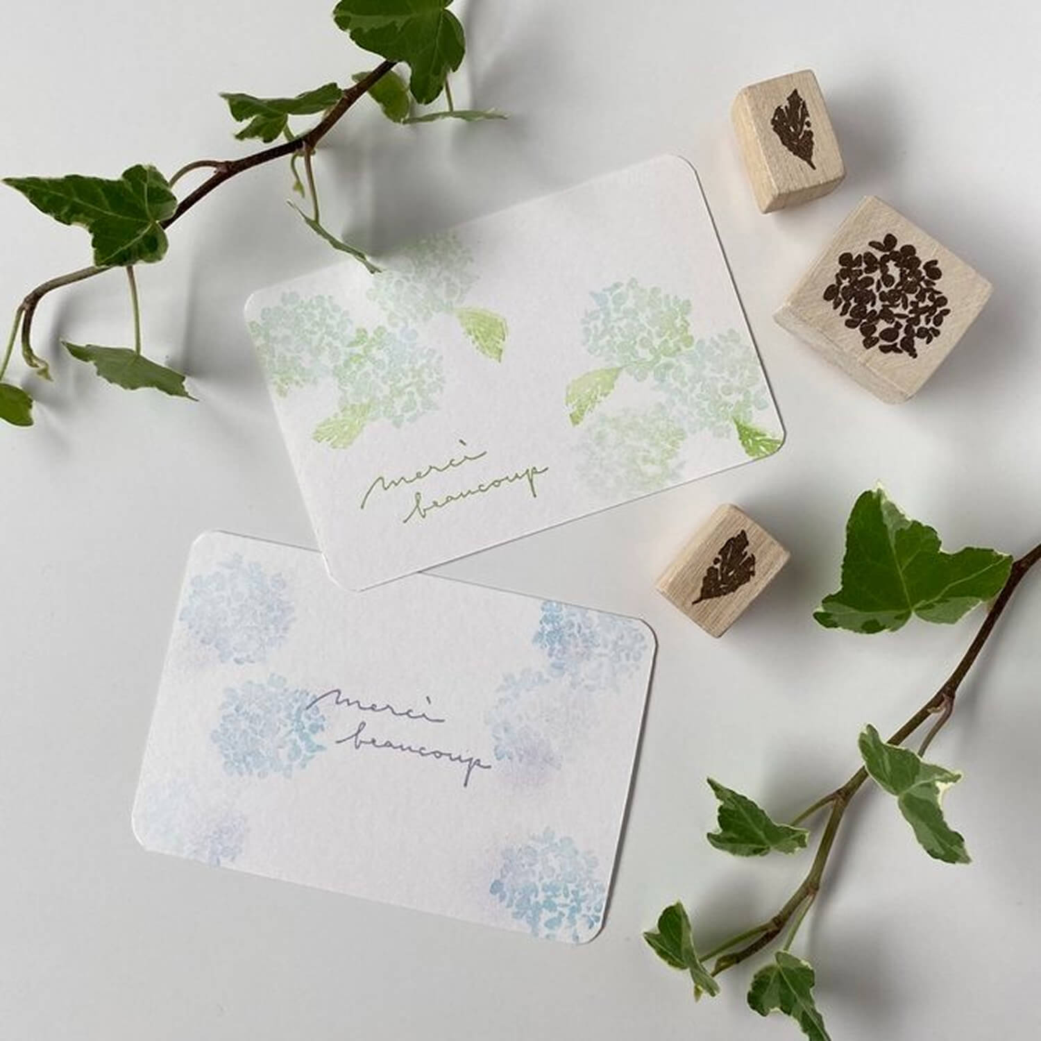 Mori Ringo Rubber Stamp Set – Hydrangea (3-Pieces)