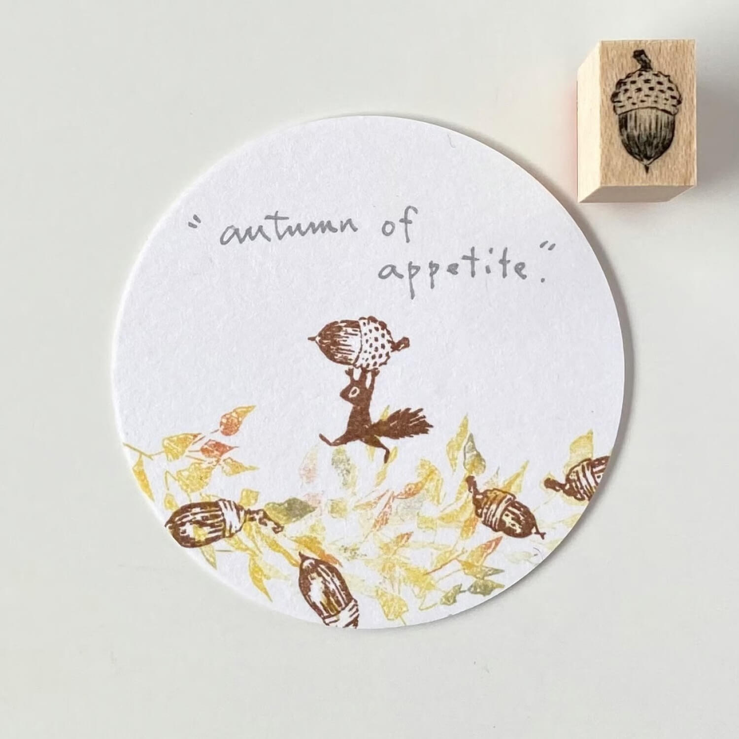 Mori Ringo Rubber Stamp – Acorn
