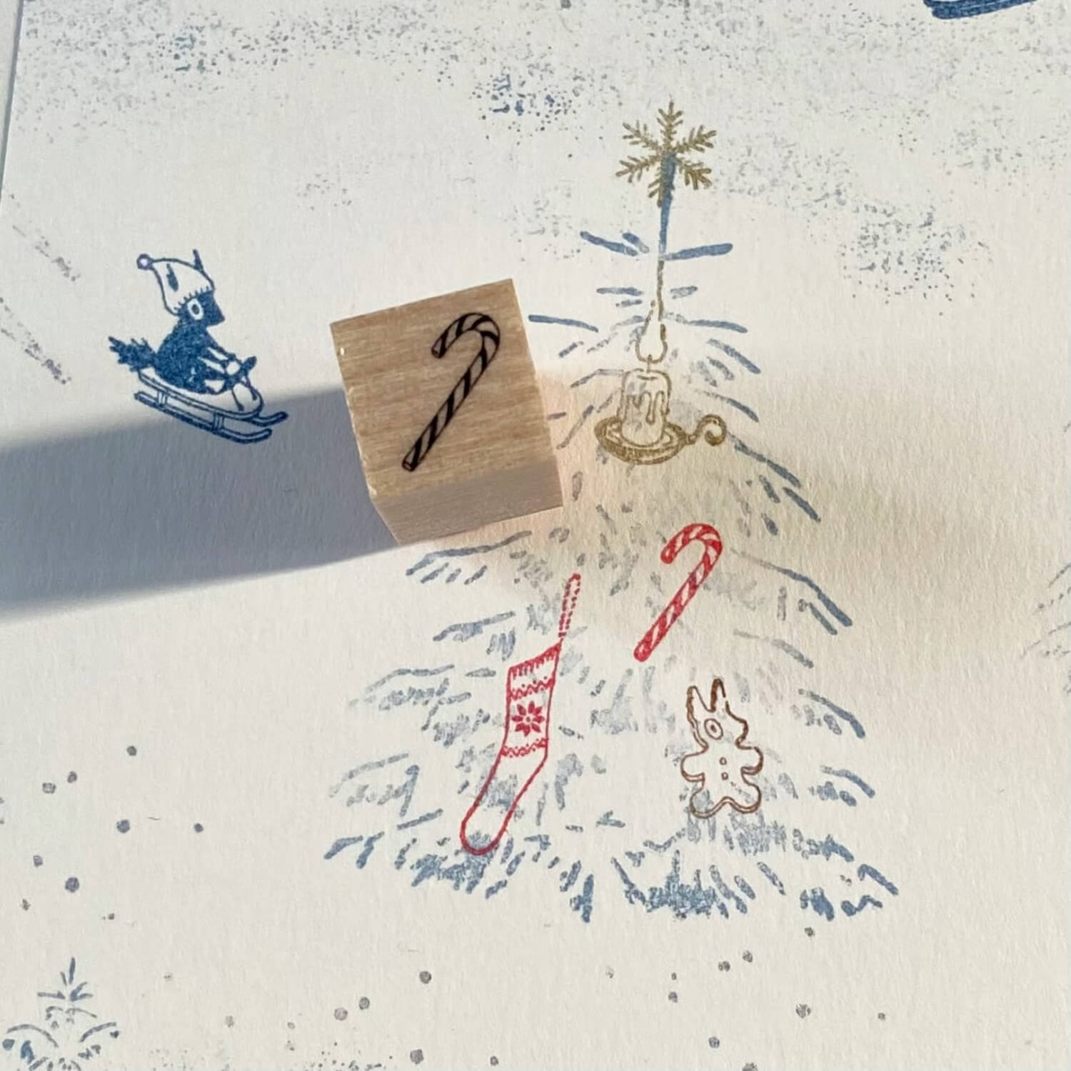 Mori Ringo Rubber Stamp – Candy Cane