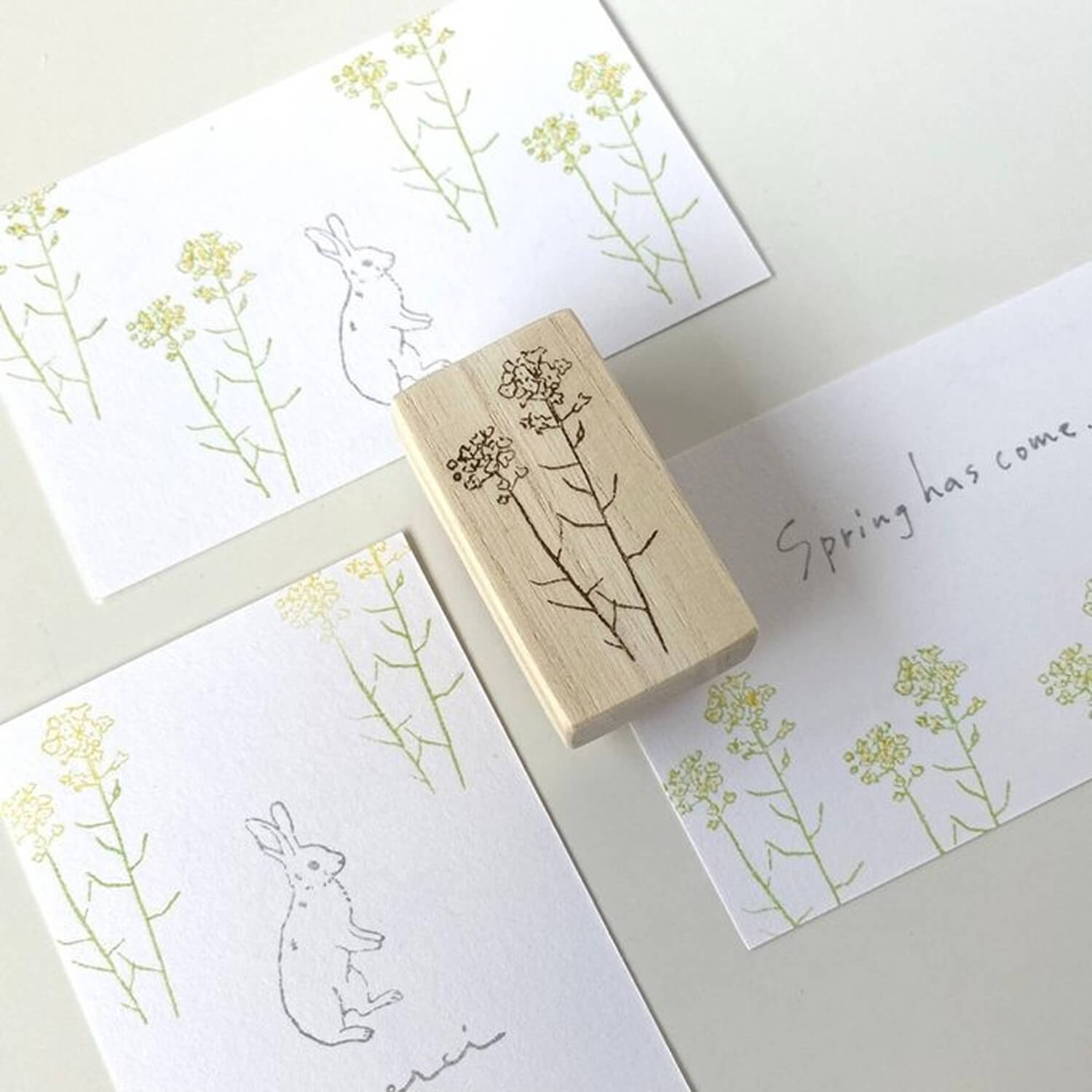 Mori Ringo Rubber Stamp – Canola Flower