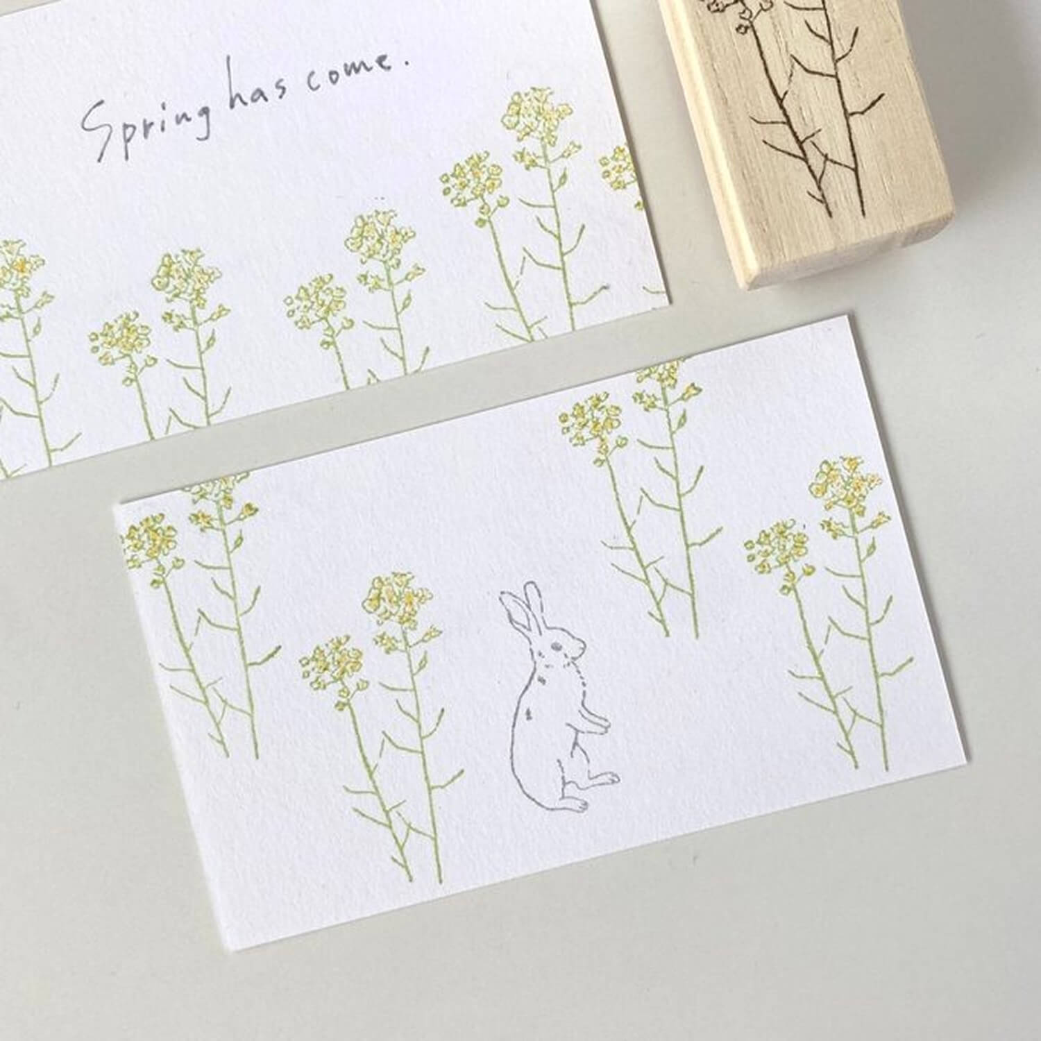 Mori Ringo Rubber Stamp – Canola Flower