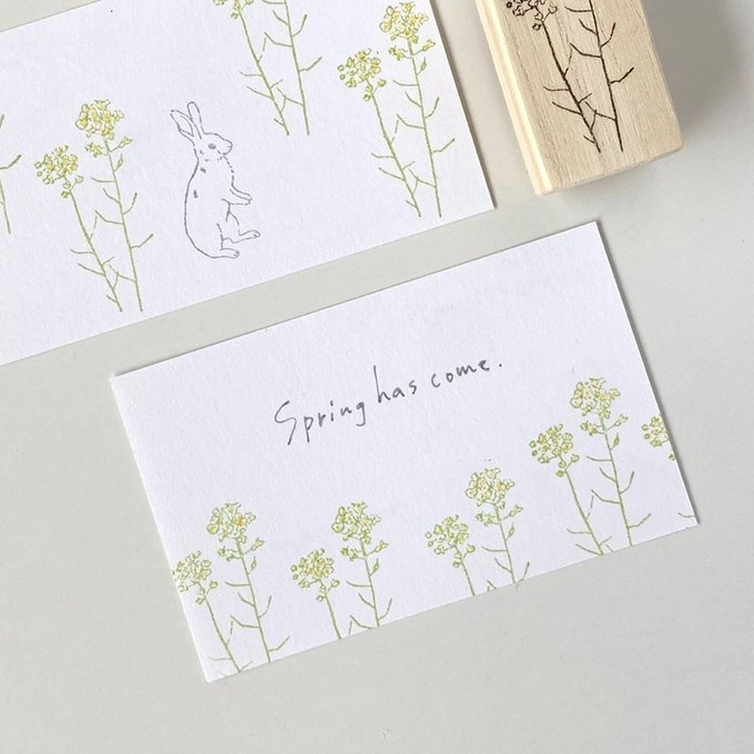 Mori Ringo Rubber Stamp – Canola Flower