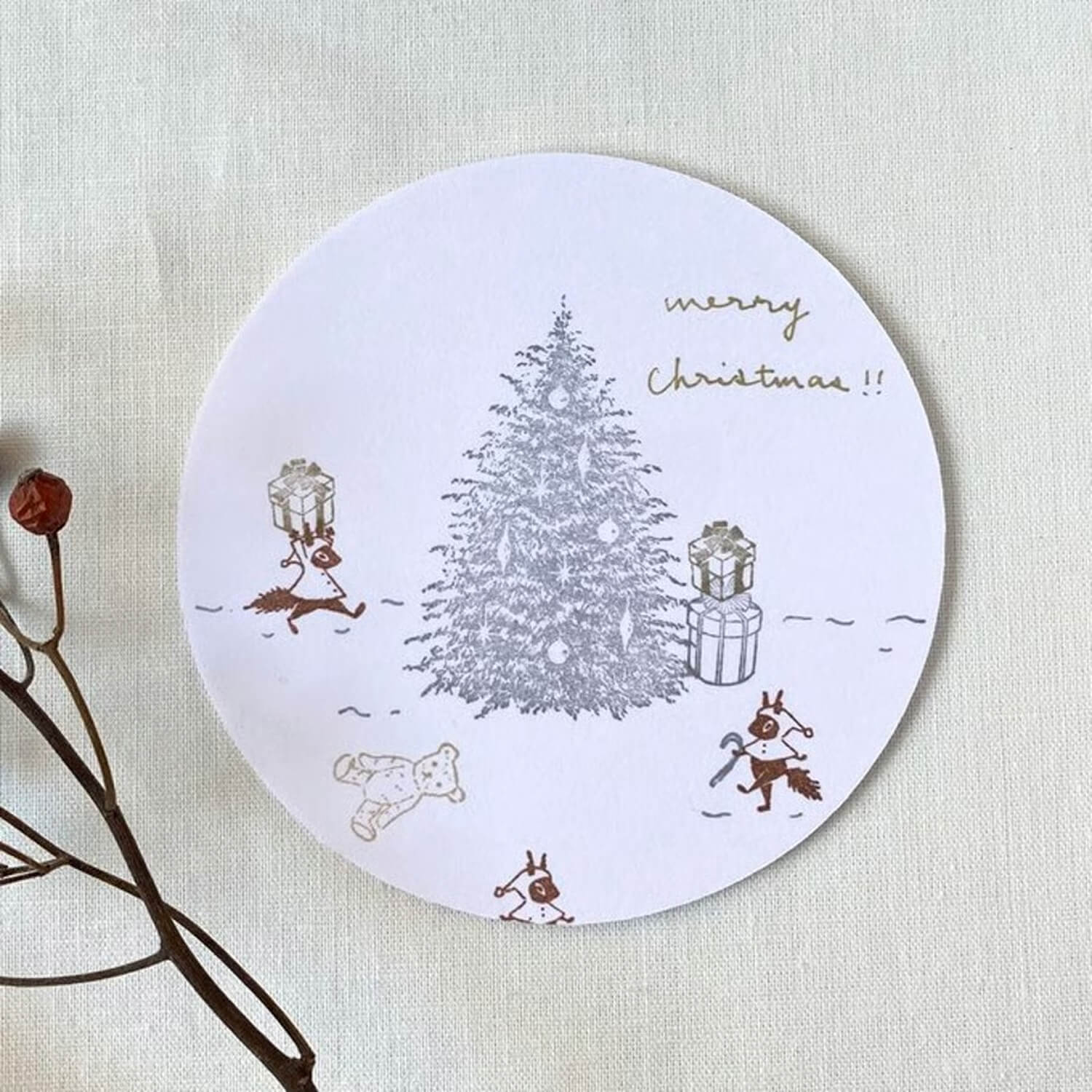 Mori Ringo Rubber Stamp – Christmas Tree