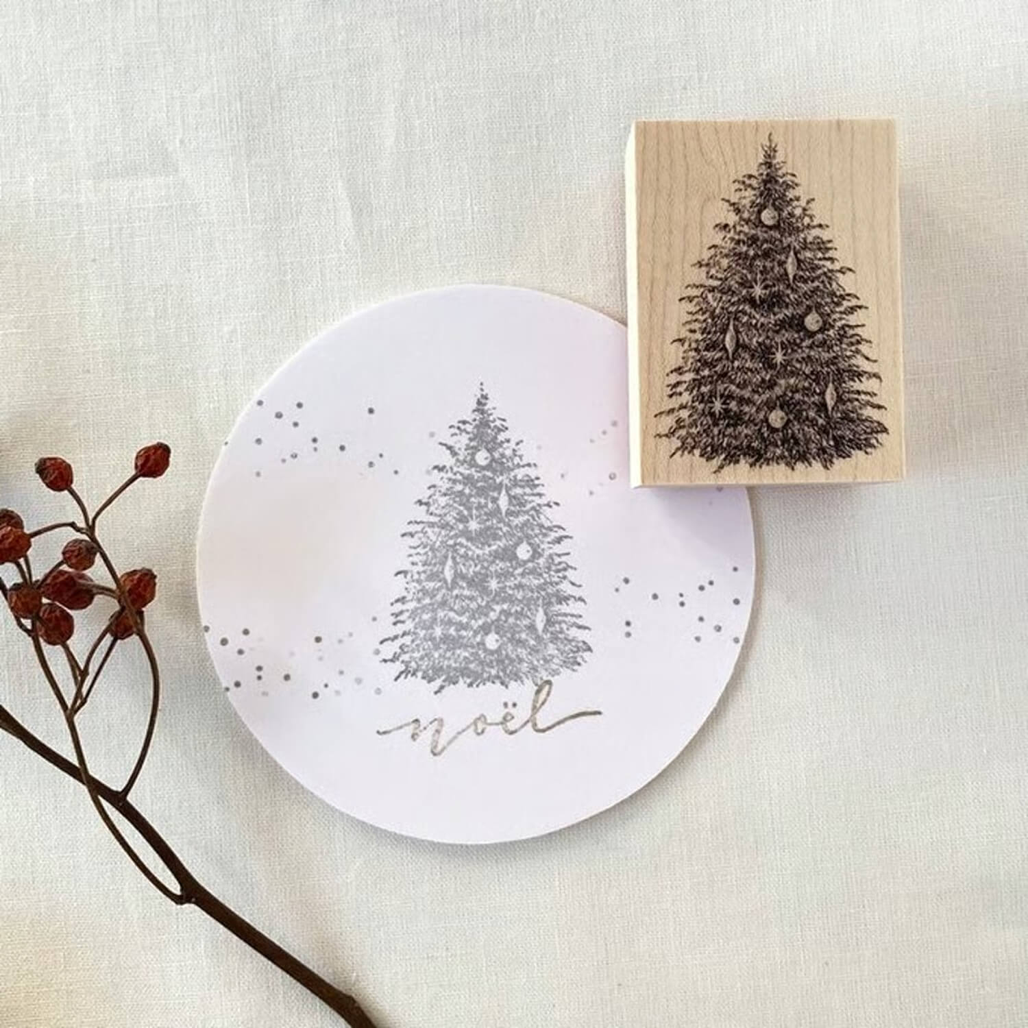 Mori Ringo Rubber Stamp – Christmas Tree