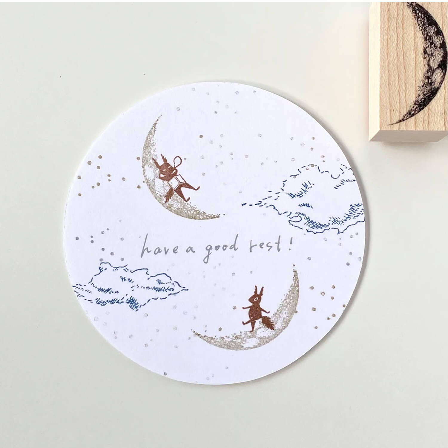 Mori Ringo Rubber Stamp – Crescent Moon