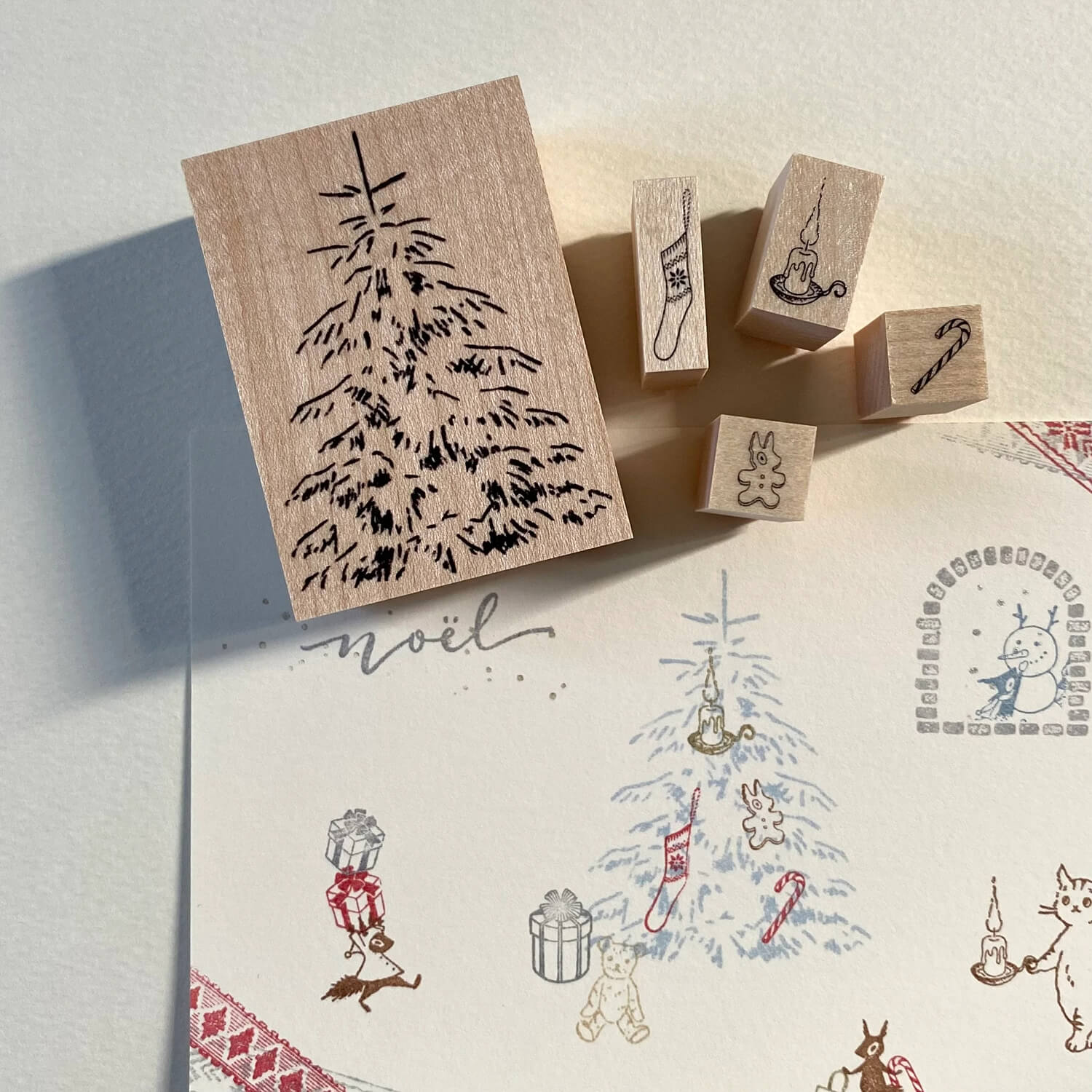 Mori Ringo Rubber Stamp – Fir Tree Set
