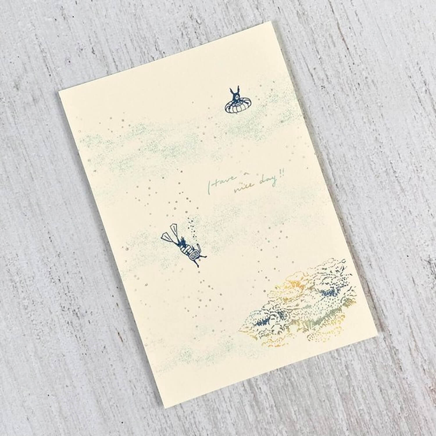 Mori Ringo Rubber Stamp – Float Ring Squirrel