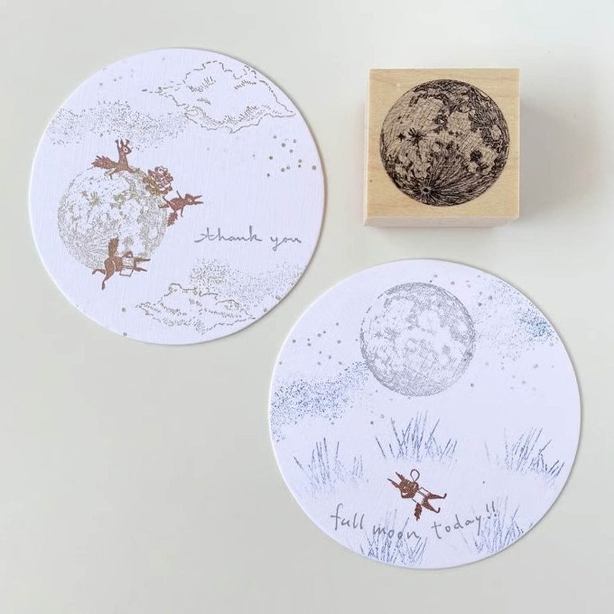 Mori Ringo Rubber Stamp – Full Moon