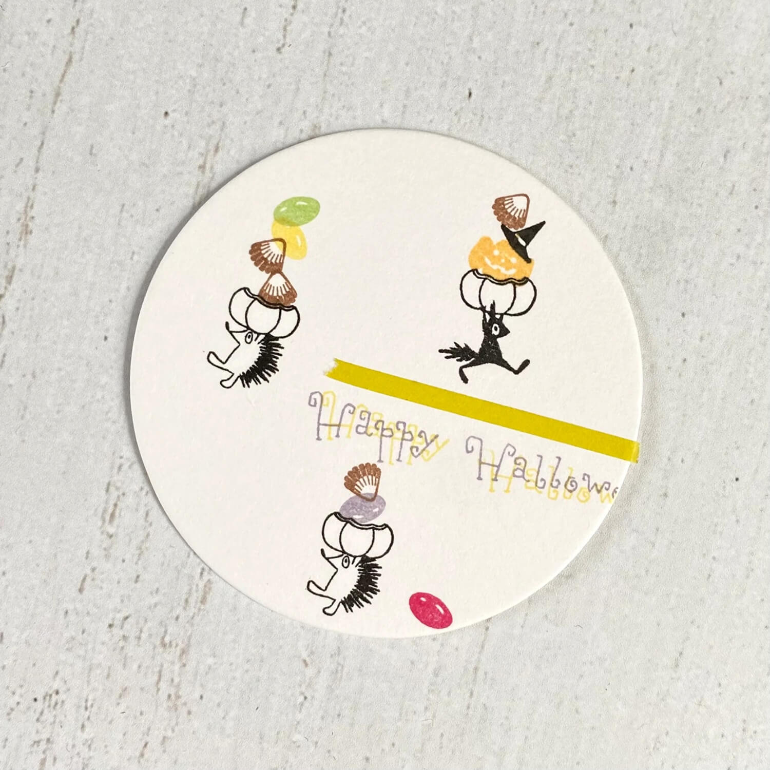 Mori Ringo Rubber Stamp – Ghost Pumpkin